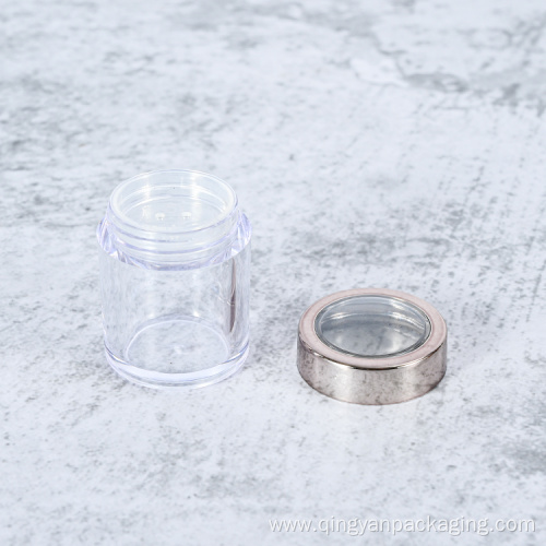 Cosmetic Powder Jar With Window Cap